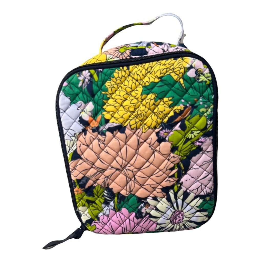 Vera Bradley Floral Quilted Insulated Lunch Bag Multicolor - Zip Closure